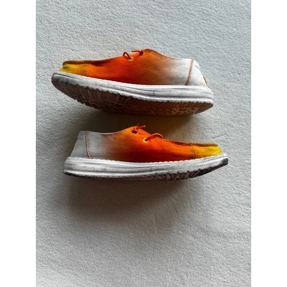 Hey‎ Dude Wendy Y Candy Corn Kids Size J4 Orange Ombre Slip On Loafers 43482-83B
